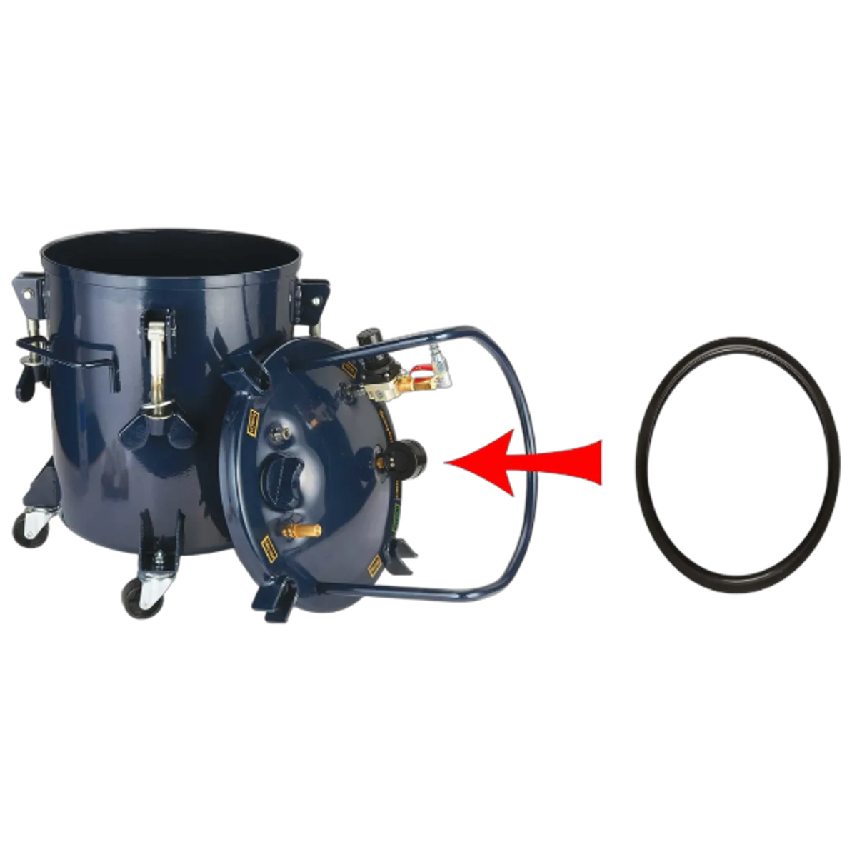 California Air Tools (5) Gallon Casting Pressure Pot Gasket – front