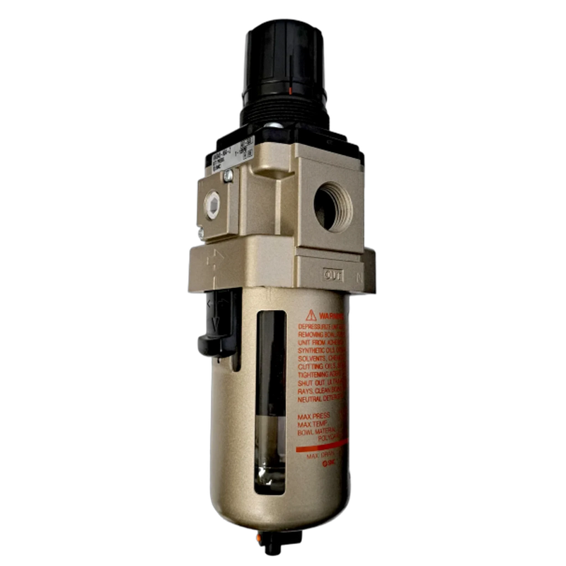 Air Pressure Filter Regulator with Micro Mist Separator 1/2 NPT – front