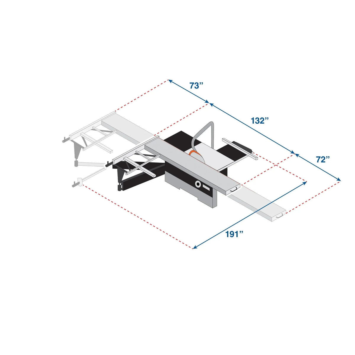 Maksiwa BMP.3200.IR Platinum Sliding Panel Table Saw – alternate view 20