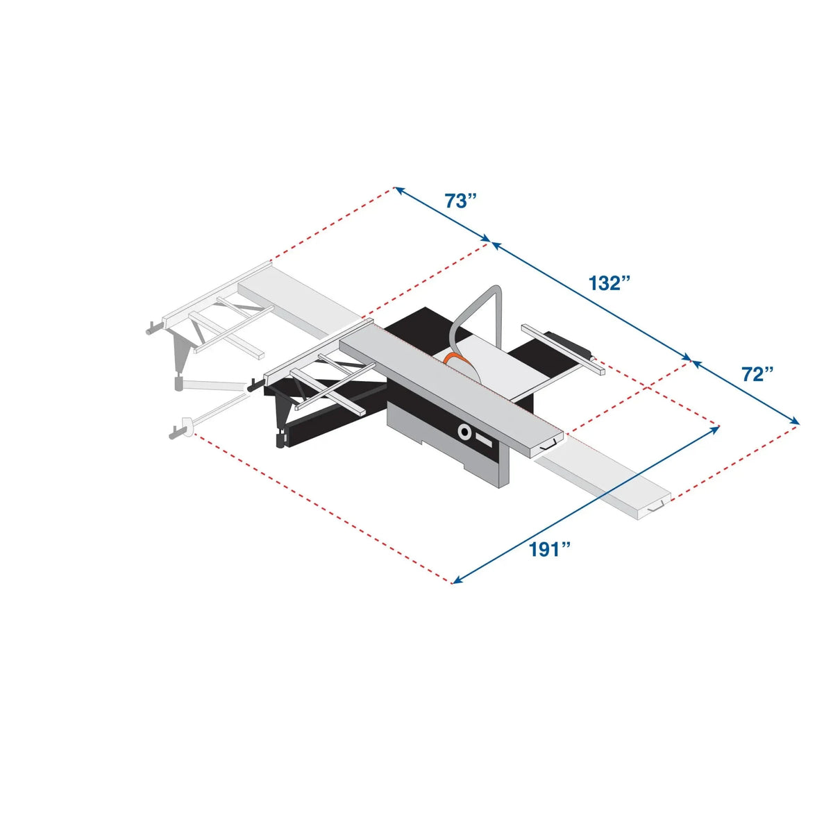 Maksiwa Diamond - BMD.3200.IR Sliding Panel Saw - 10HP 3Ph 220V – alternate view 13