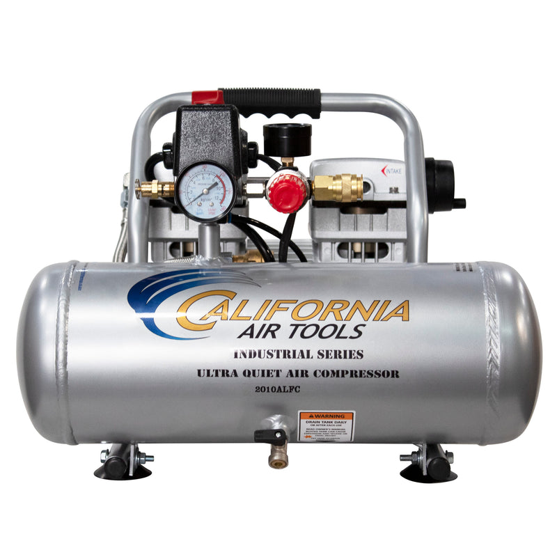 CALIFORNIA AIR TOOLS 2010ALFC Ultra Quiet 1.0 Hp, Oil-Free, Lightweight 2-Gallon Air Compressor (Industrial Series)