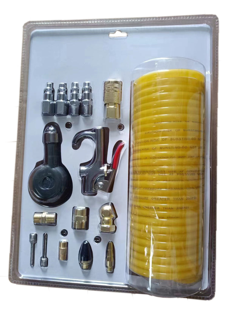 California Air Tools 376 16-Piece Air Hose & Accessory Kit with Tire Gauge