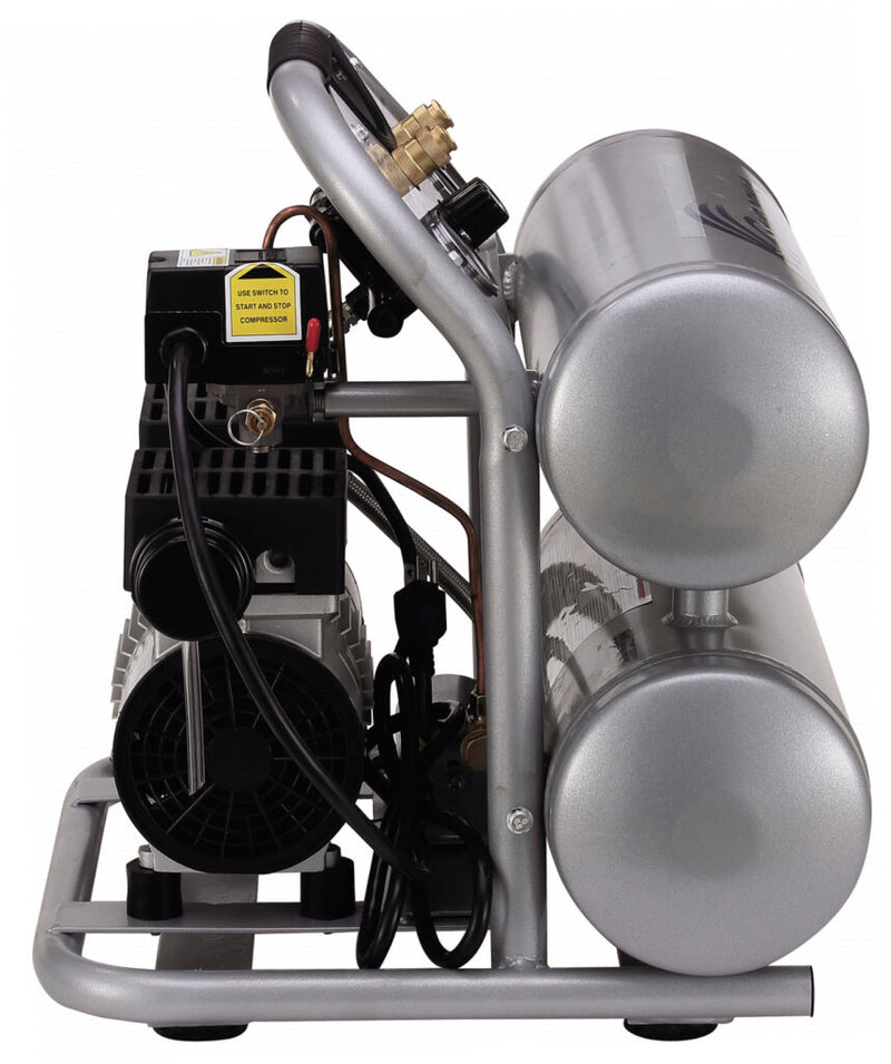 CALIFORNIA AIR TOOLS 4610AC Ultra Quiet 1.0 Hp, Oil-Free, Lightweight Aluminum 4.6 Gallon Air Compressor