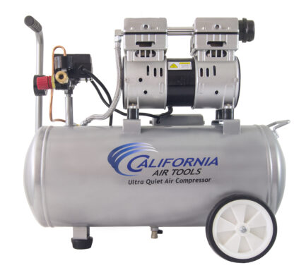 California Air Tools Ultra Quiet 8010 PK Air Compressor, 1.0 Hp 8-Gallon & LVLP Spray Painting Kit