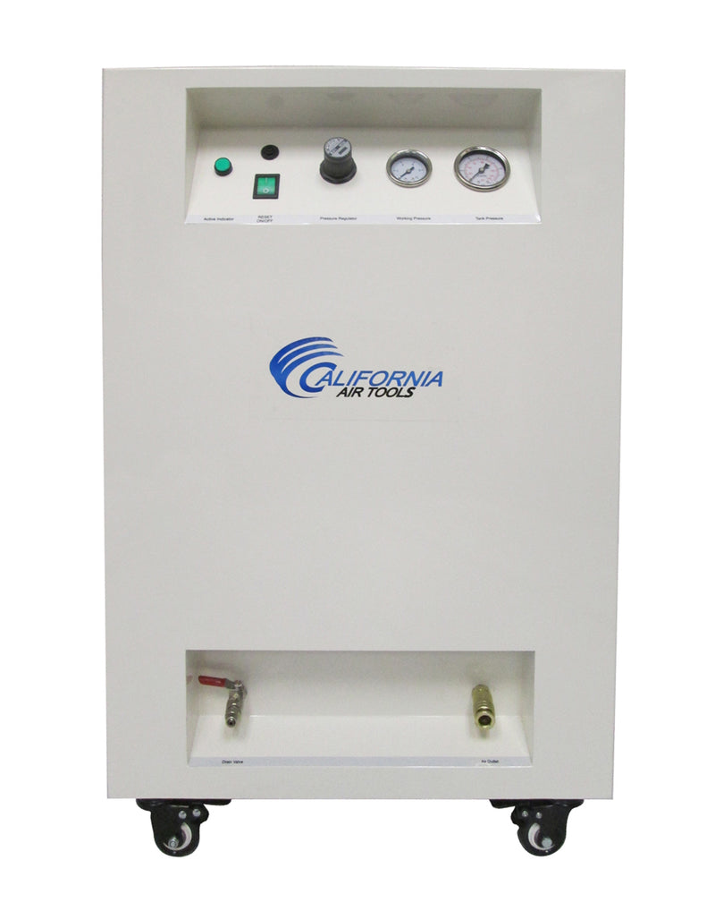 CALIFORNIA AIR TOOLS 8010SPCAD 1.0 Hp Ultra Quiet & Oil-Free 8 Gallon Air Compressor in Sound proof Cabinet with Auto Drain