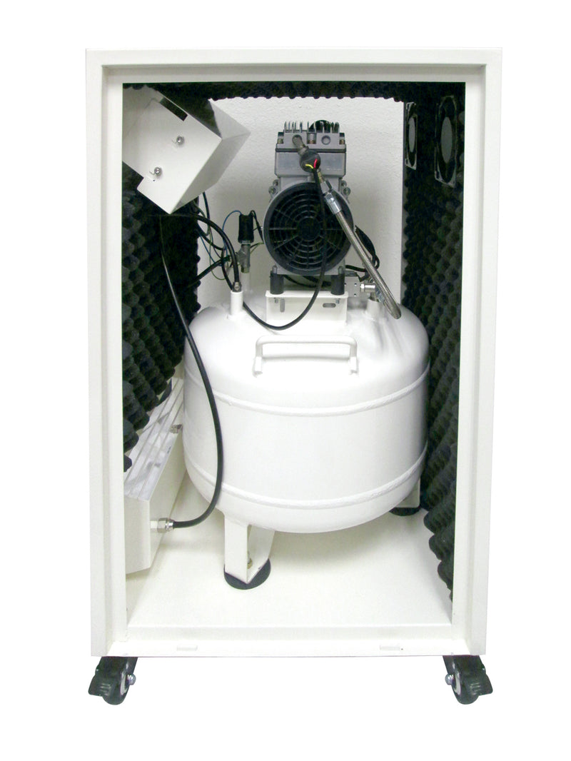 CALIFORNIA AIR TOOLS 8010SPCAD 1.0 Hp Ultra Quiet & Oil-Free 8 Gallon Air Compressor in Sound proof Cabinet with Auto Drain