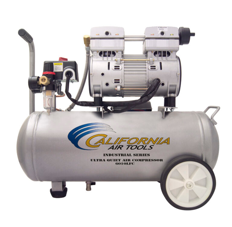CALIFORNIA AIR TOOLS 6010LFC Ultra Quiet 1.0 Hp, Oil-Free, Lightweight 6-Gallon Air Compressor (Industrial Series)