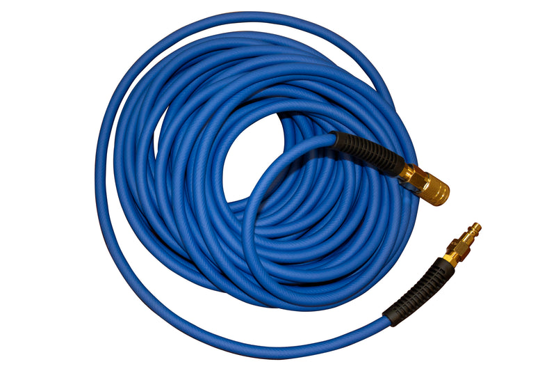 CALIFORNIA AIR TOOLS HYBRIDER FLEX 1/4in 50 Foot Hybrid Air Hose with Industrial Quick Connect Air Fittings