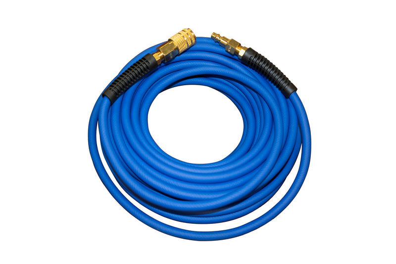 CALIFORNIA AIR TOOLS HYBRIDER FLEX 1/4in 50 Foot Hybrid Air Hose with Industrial Quick Connect Air Fittings