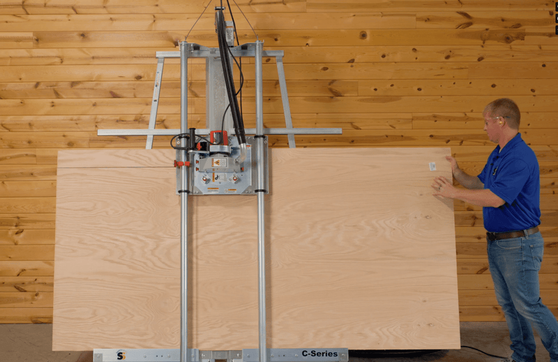 4x8 panel on C-series panel saw with ripcut