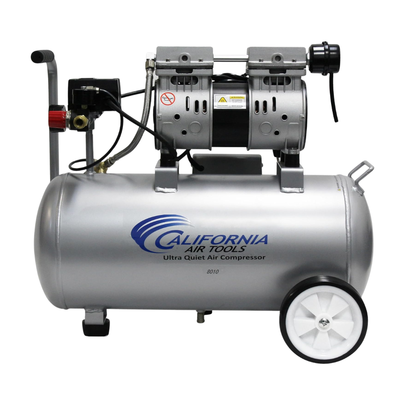 California Air Tools 8010AAD 1 HP 8 Gallon Oil-Free Aluminum Air Compressor with Automatic Drain Valve