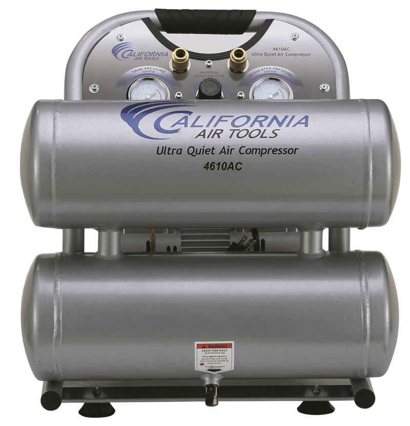 California Air Tools 4610AC 1 HP 4.6 Gallon Oil-Free Aluminum Air Compressor