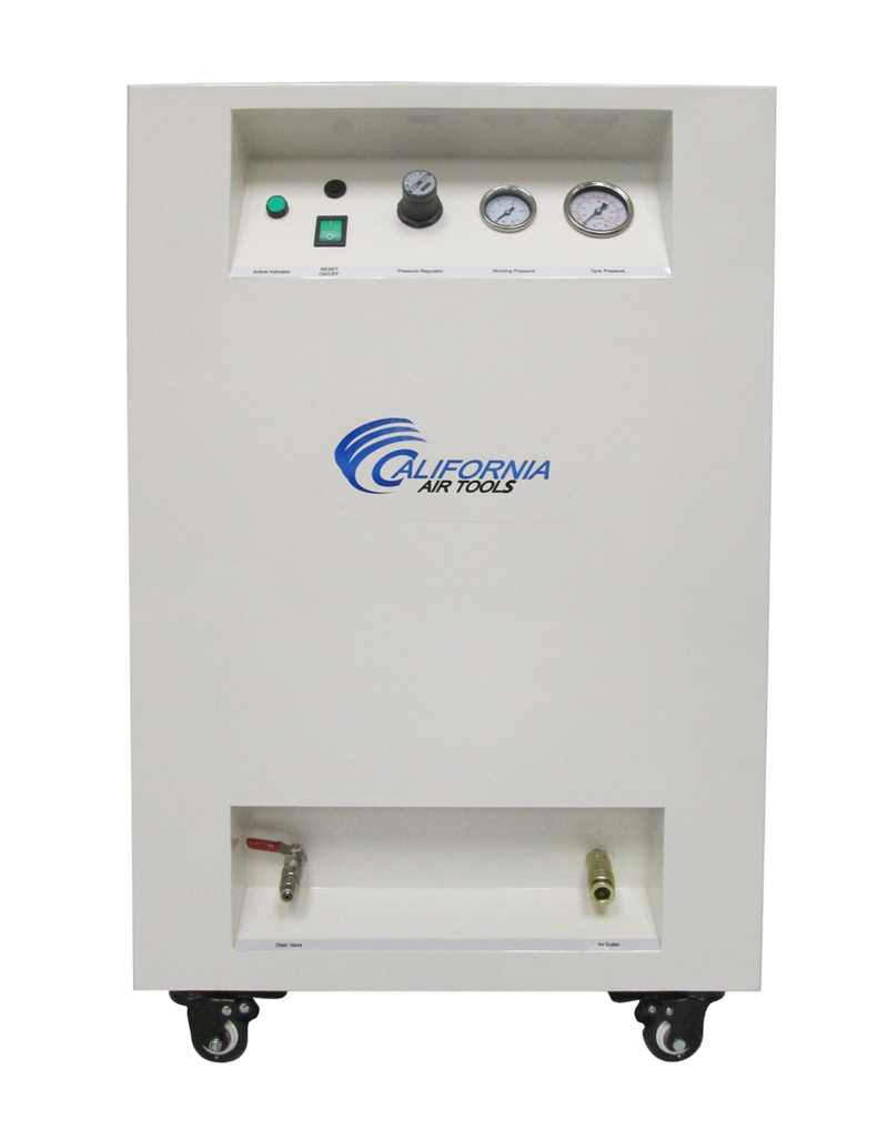 CALIFORNIA AIR TOOLS 8010SPCAD 1.0 Hp Ultra Quiet & Oil-Free 8 Gallon Air Compressor in Sound proof Cabinet with Auto Drain