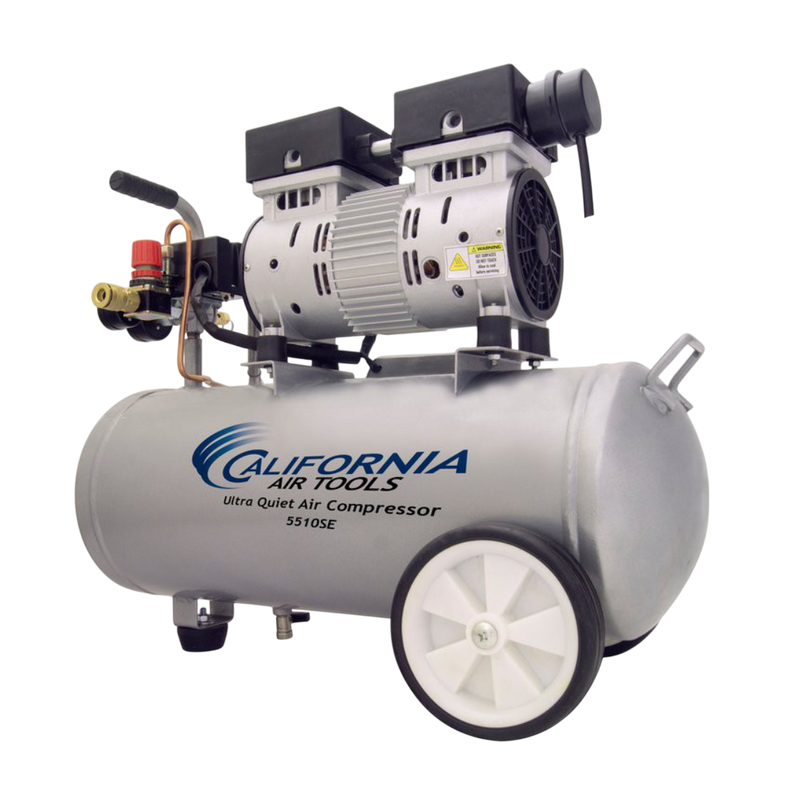 California Air Tools 8010PK 1 HP 8 Gallon Oil-Free Air Compressor and LVLP Spray Gun Kit