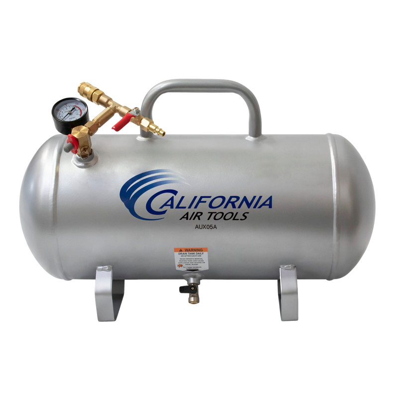 California Air Tools AUX05A 5 Gallon Aluminum Portable Auxiliary Air Tank