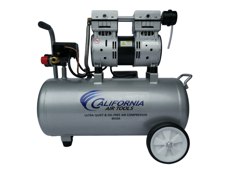 California Air Tools 8010A 1 HP 8 Gallon Oil-Free Aluminum Air Compressor