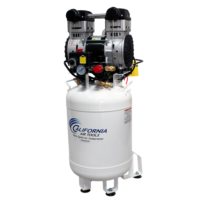 California Air Tools 10020DCAD-22060 2 HP 10 Gallon Oil-Free Air Compressor with 80% Air Dryer & Auto Drain