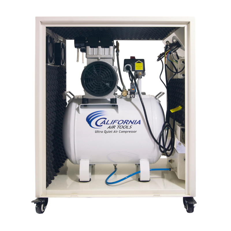 California Air Tools 10020SPCAD 2.0 HP 10 Gallon Oil-Free Air Compressor with Auto Drain and Soundproof Cabinet