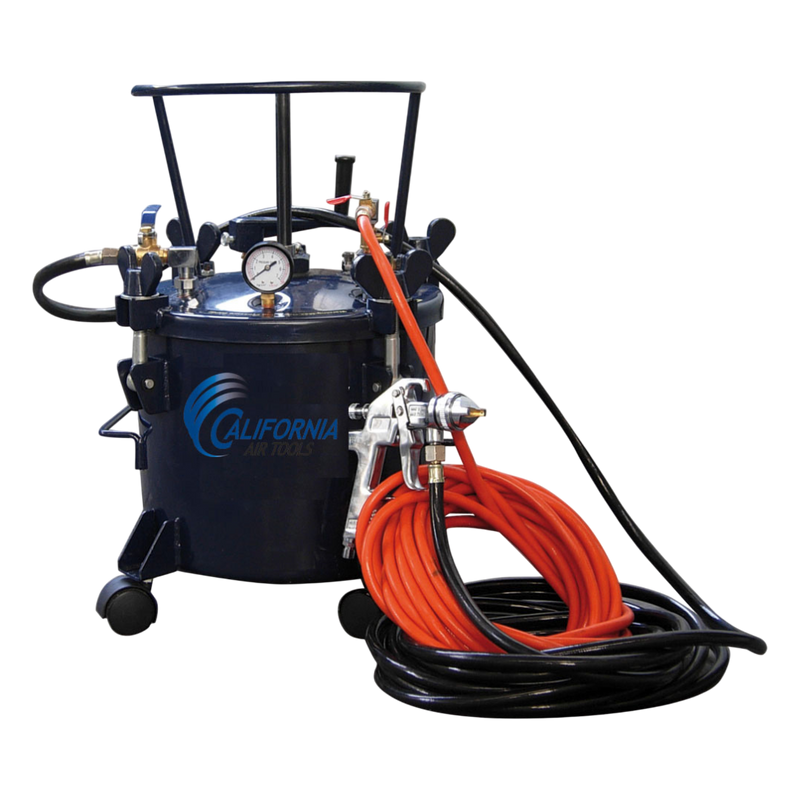 CALIFORNIA AIR TOOLS 365 – 5 Gallon Pressure Pot with HVLP Gun & Hose Kit