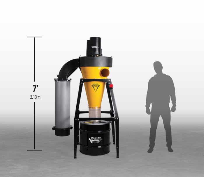 Oneida 3HP V-System 3000 SMART Boost HEPA-GFM Cyclone Dust Collector