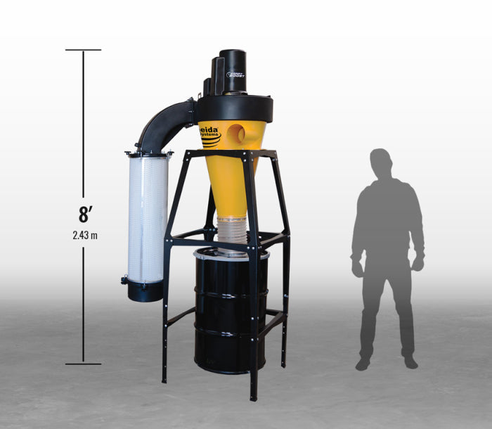 Oneida 3HP V-System 3000 SMART Boost HEPA-GFM Cyclone Dust Collector